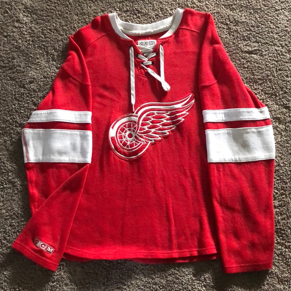Mens Detroit Red Wing Pullover